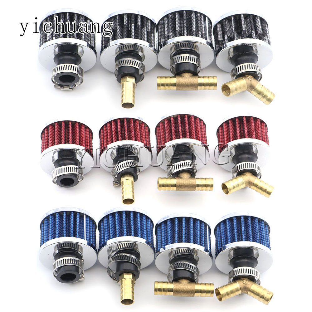 Motorfiets Mini 12mm Universele Filter Voor Koude Lucht High Flow Carterontluchting Auto Accessoires Inlaatluchtfilters