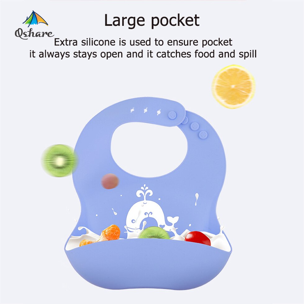 Babadores do bebê babadores de silicone macio à prova dwaterproof água saliva pingando babadores infantis para bebês crianças ferramentas de alimentação do miúdo babadores avental