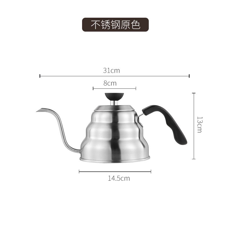 Glass Coffee Pot With Stainless Steel Filter High-Temperature Resistant Coffee Pot Espresso Coffee Machine Graduated Coffeeware: 1000ml coffee pot