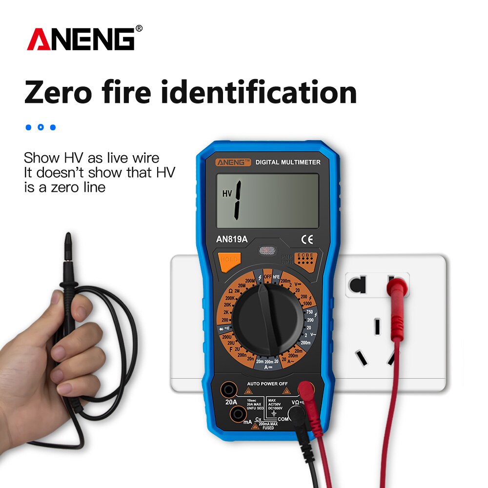 ANENG AN819A Digital Multimeter esrmeter true rms digital multimeter tester voltmeter battery tester multimetro richmet