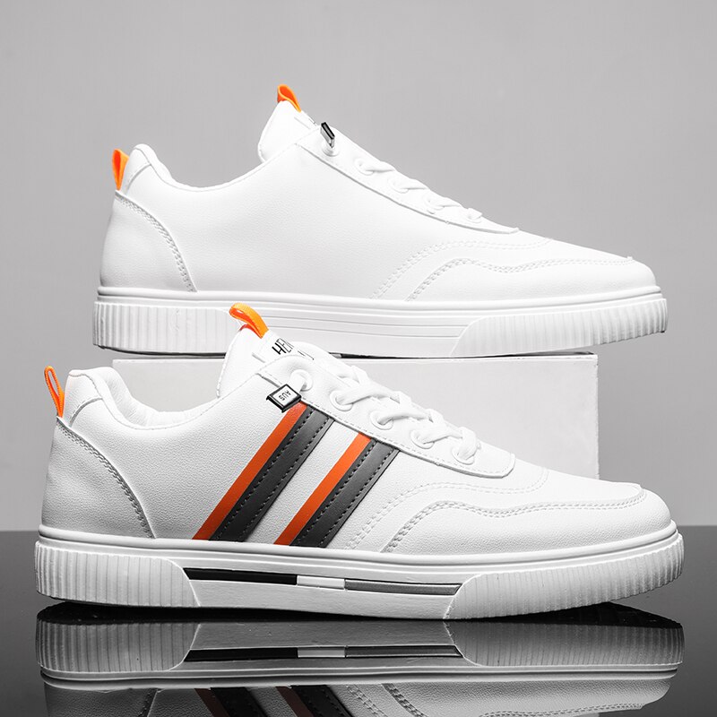 Hiver hommes chaussures Chaussures de Marche chaussures de plein air pour hommes blanc Toile chaussures hommes chaussures Plates menWarm cuir chaussures décontractées 40