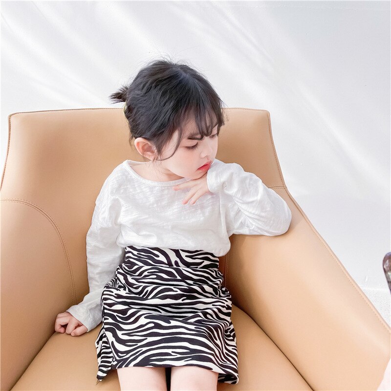Lente Meisjes Mode Zebra Rok Kinderen Katoenen Rokken Kids Kleding