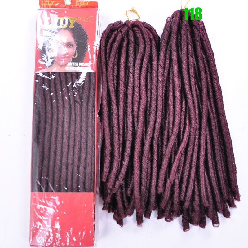 Extensions de mèches au Crochet, 30 racines, 14 pouces, Faux mèches, 12 couleurs, tresses au Crochet: #118