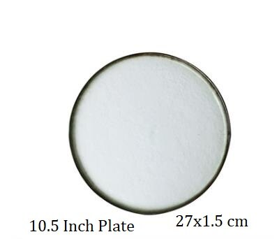 1 Pc Europese Stijl Keramische Retro Plaat Tablewar Platte Schijf Western Restaurant Schotel Ronde Plaat Schotel: 10.5 Inch Plate