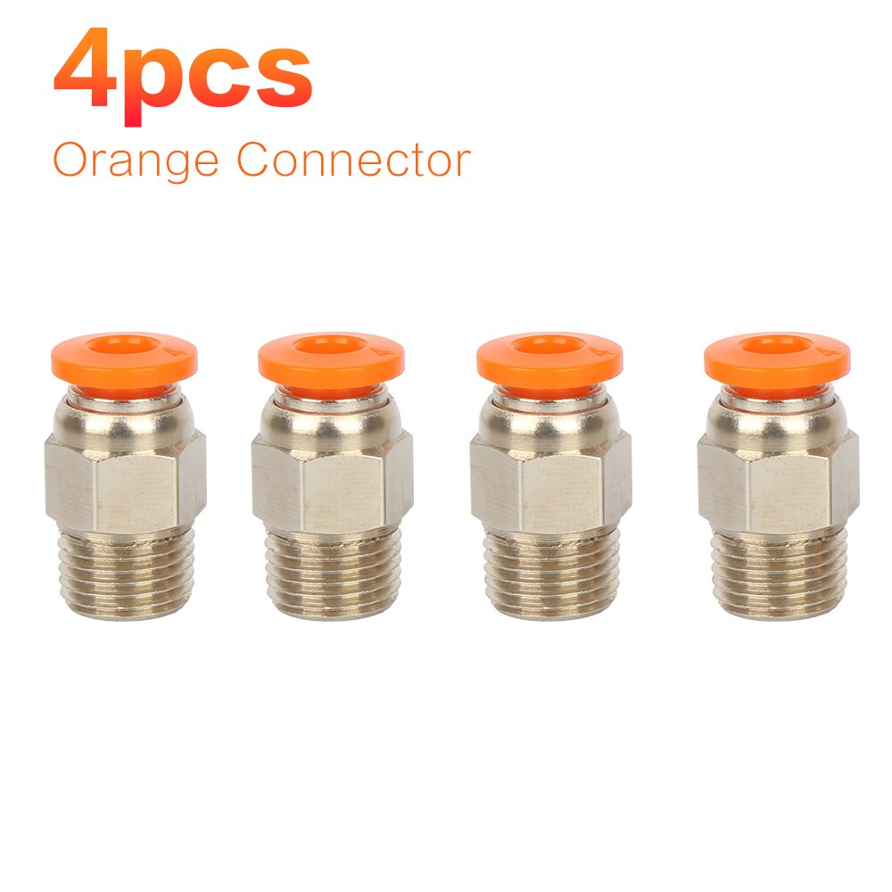 3DSWAY 3D Printer Parts PC4-01 Quick Connector Pneumatic Fittings Connector 4*2 Feeding PTFE for e3dv6 Hotend 1.75mm Filament: Yellow