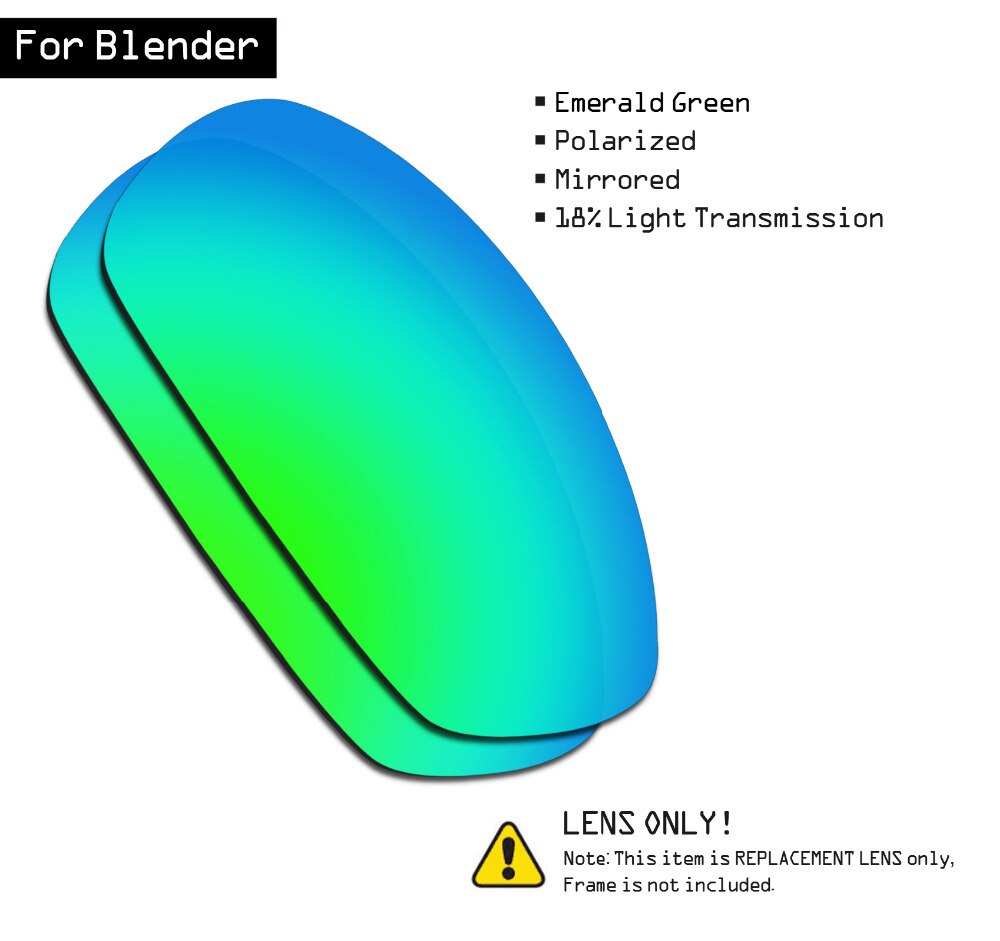 SmartVLT Polarized Sunglasses Replacement Lenses for Oakley Blender - Emerald Green