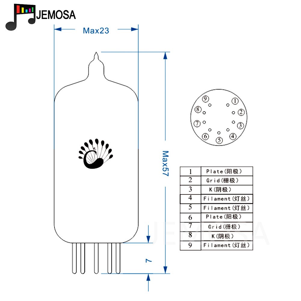 PSVANE ECC82 rura próżniowa 12AU7 zastąpić 12AU7 ECC82 ECC802 lampa elektronowa audio HIFI rura próżniowa wzmacniacz DIY
