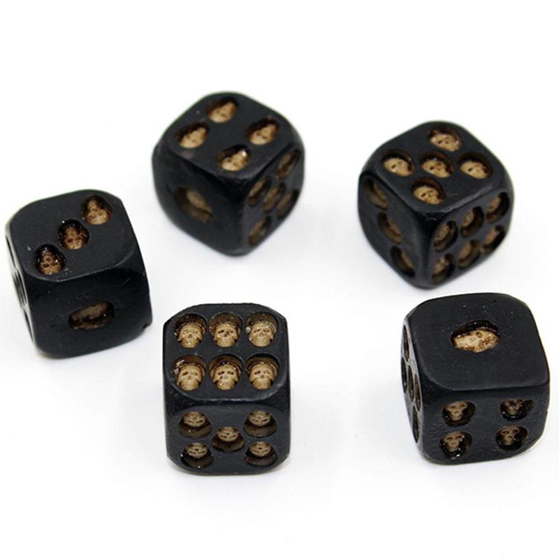 Black Dice Game Vreemde Leisure Speelgoed Dobbelstenen Vreemde Handgemaakte Leisure Devil Speelgoed Dike Party Bar Luxe Black Bar tafel P U9N9