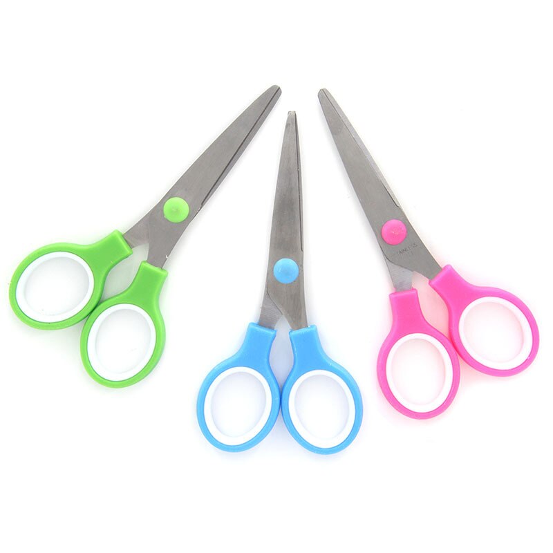 JTSIP Cute Scissors Kids DIY Stationery Decorative Craft Scissors Safety Round Tip Plastic Scissors Cutting Paper Knives Tools