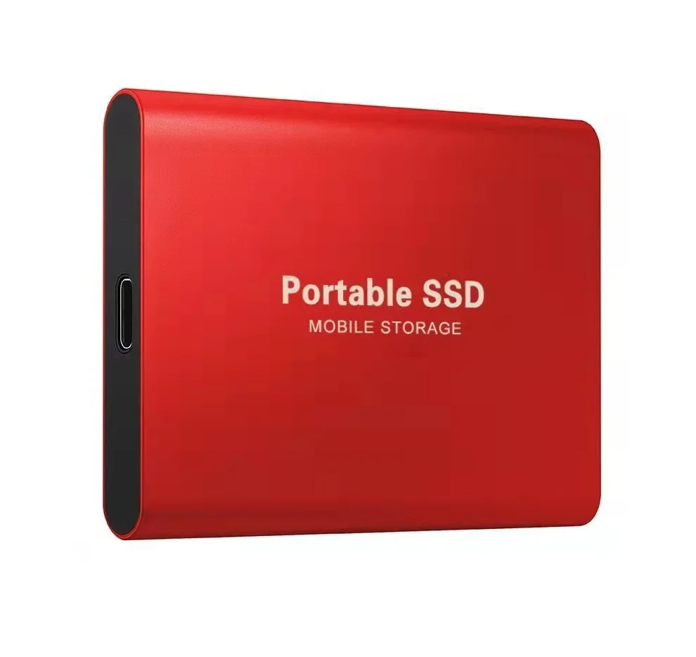Tragbare 1 TB externe Festplatte, externe Hochgeschwindigkeits-SSD-Mini-Festplatten, 1 TB fest-Zustand-Festplatte für Laptop/PC/iPad: WEISS