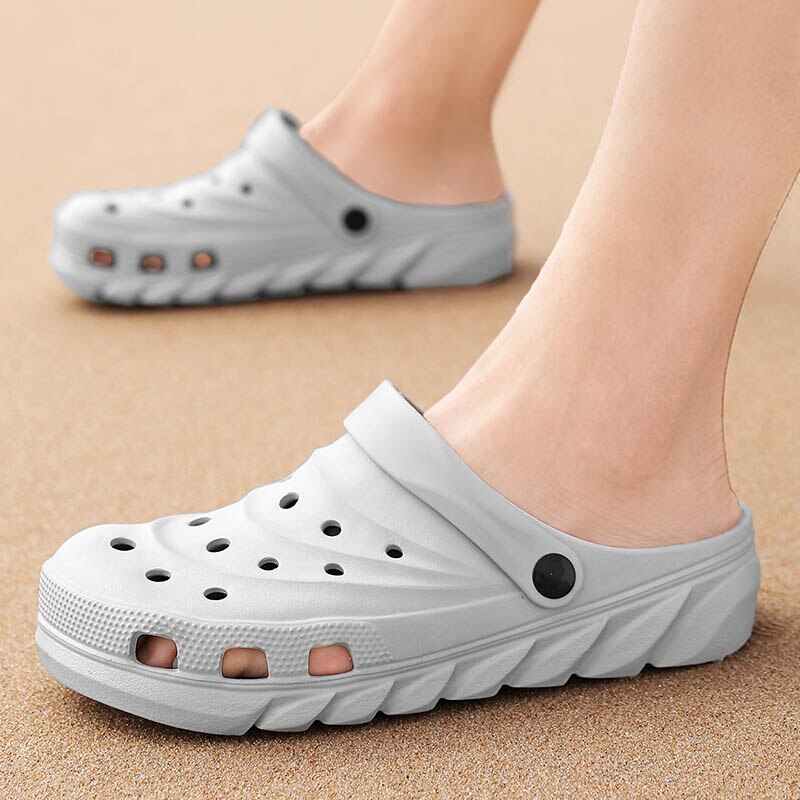Hommes été sandales doux semelle Massage plage sandales décontracté antidérapant diapositives respirant confortable plage sabots pantoufles