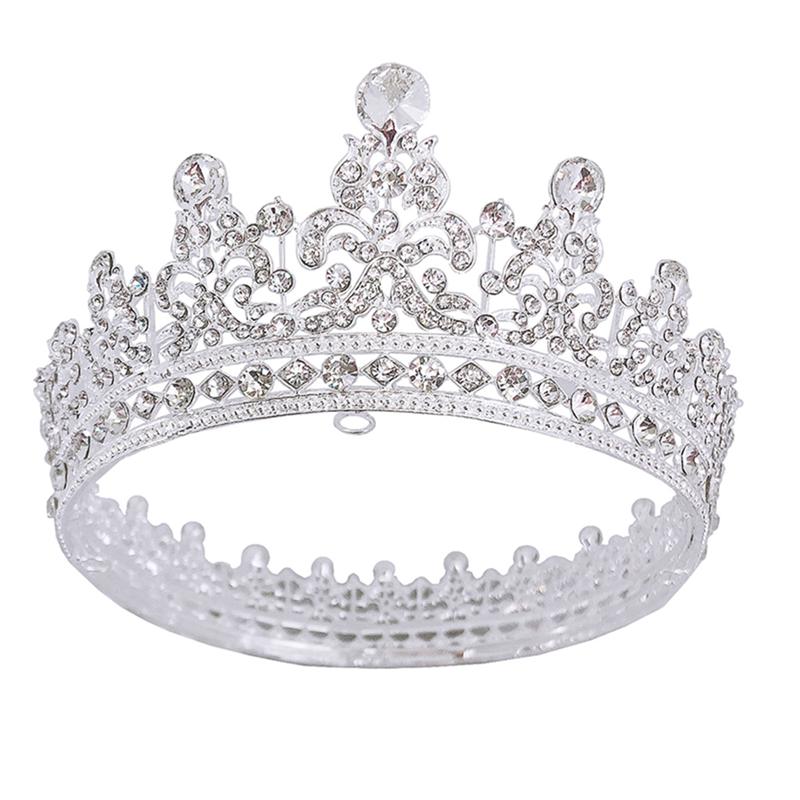 Coiffure de mariée élégante, couronne brillante, coiffure de mariage en cristal, 1 pièce