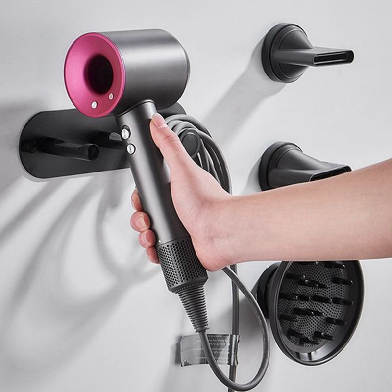 Wall Mounted Holder For Dyson Supersonic Hair Dryer, Self Adhesive Wall Hanging Power Plug Organize