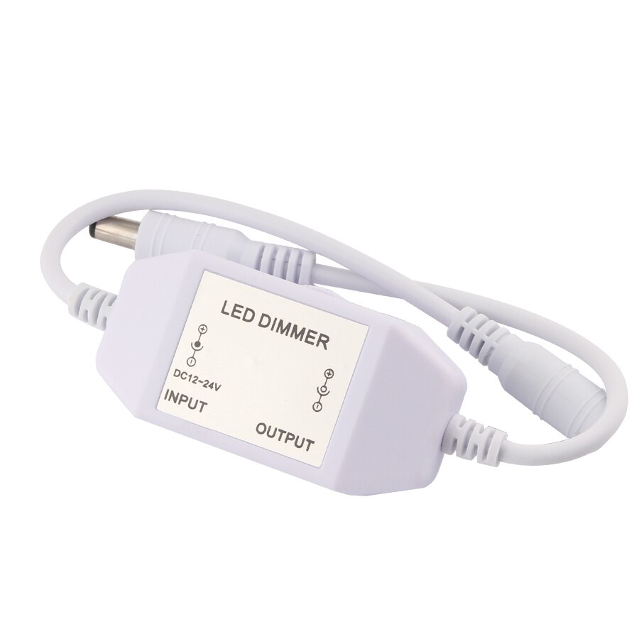 Dc led-himmennin 12v 24v kytkin kirkkauden säätö valonsäädin yksivärinen himmennin led-lamppu 1a 12v säädettävä led-nauha musta valkoinen
