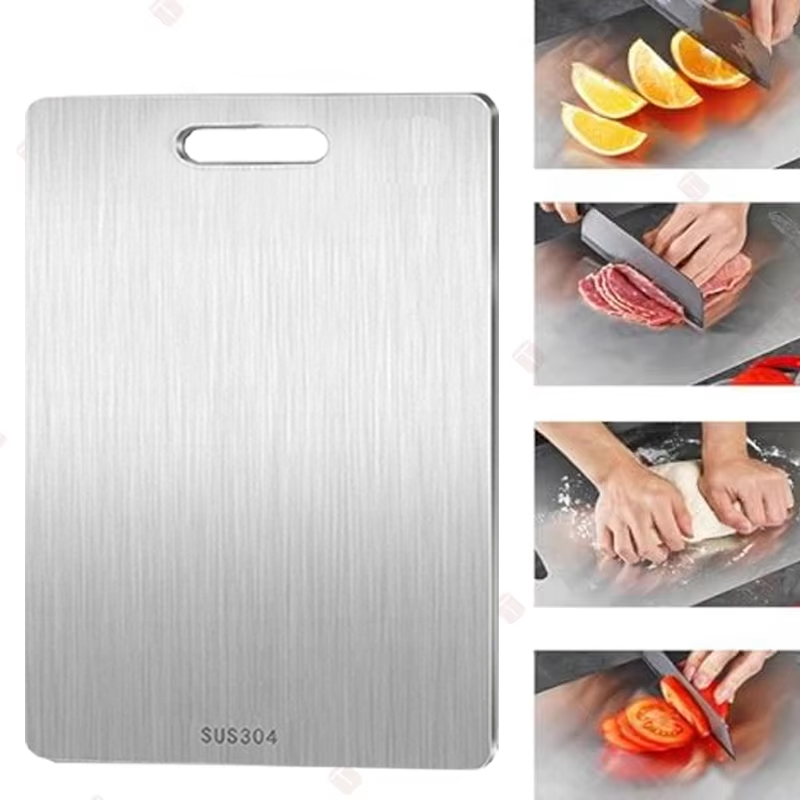 3 STKS Titanium Snijplanken voor Keuken 304 Roestvrij Staal Verdikte Board Dubbelzijdig Food Grade Draagbare Fruit Vlees Hakken