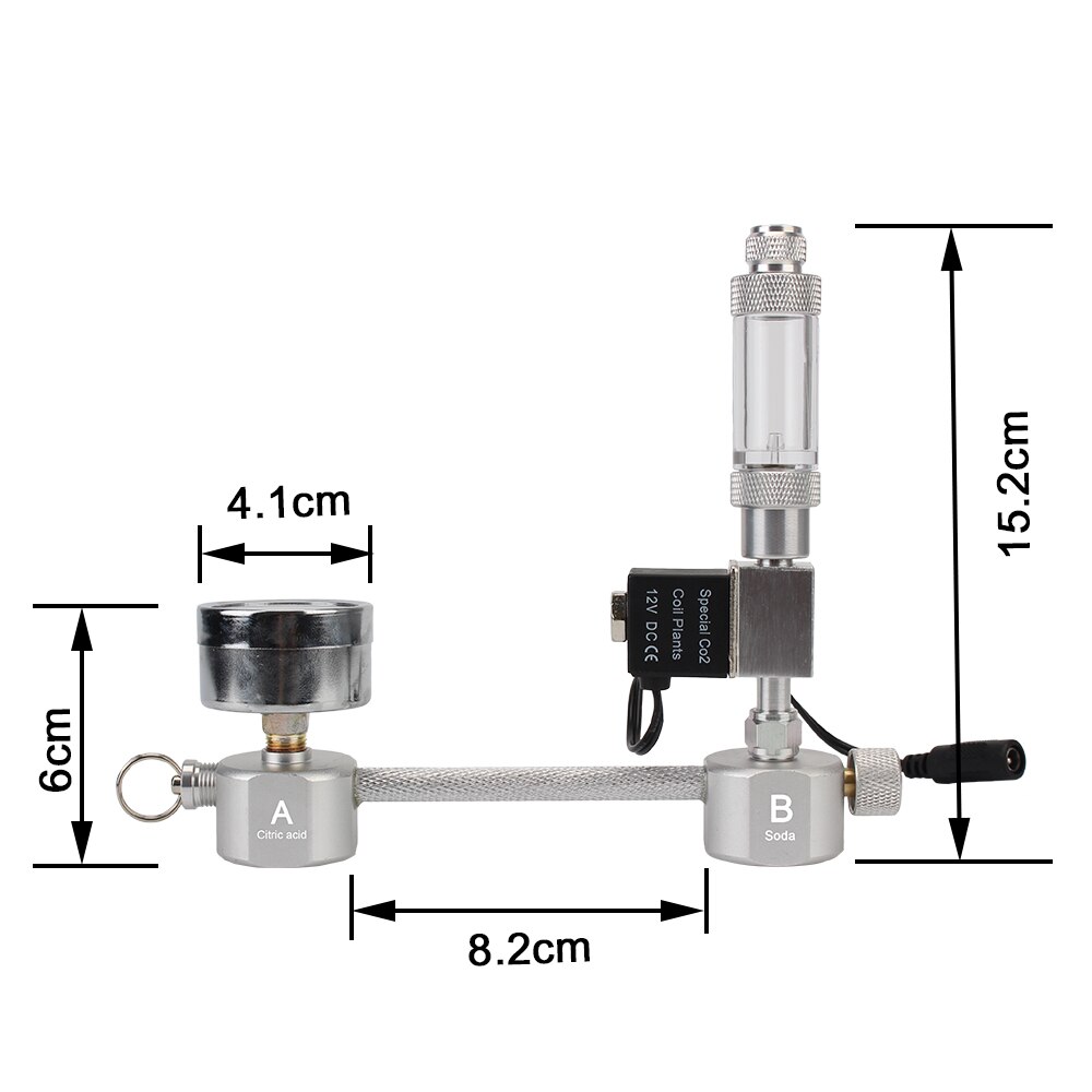 Kit de sistema generador de CO2 para acuario, difusor con válvula solenoide para crecimiento de plantas acuáticas, contador de burbujas, accesorios para acuario