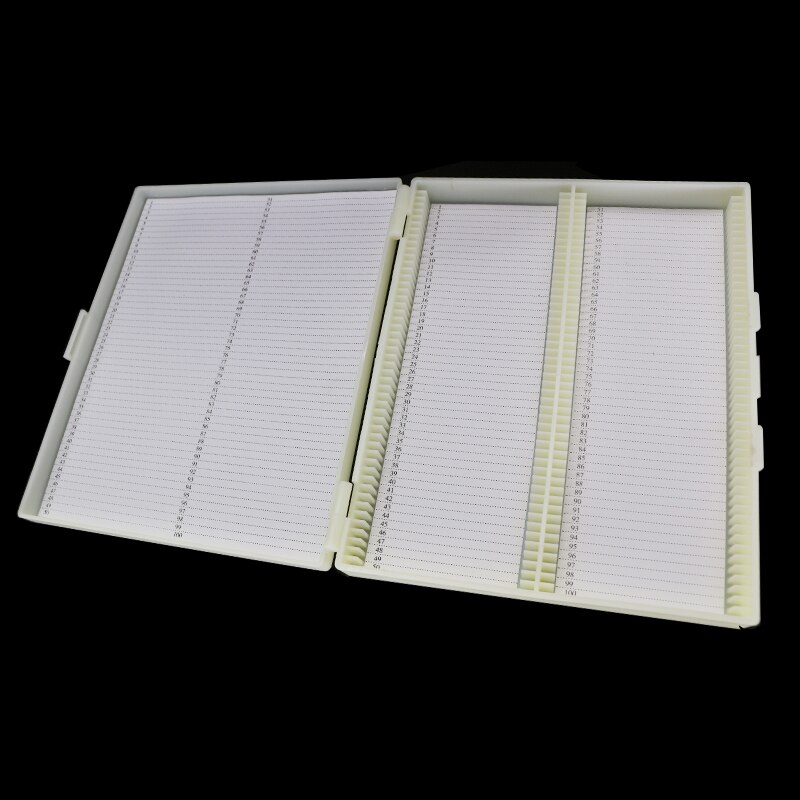 Caja deslizante para microscopio, armario de baldas, caja de rodajas patológicas para almacenamiento de 10, 25, 50 o 100 piezas