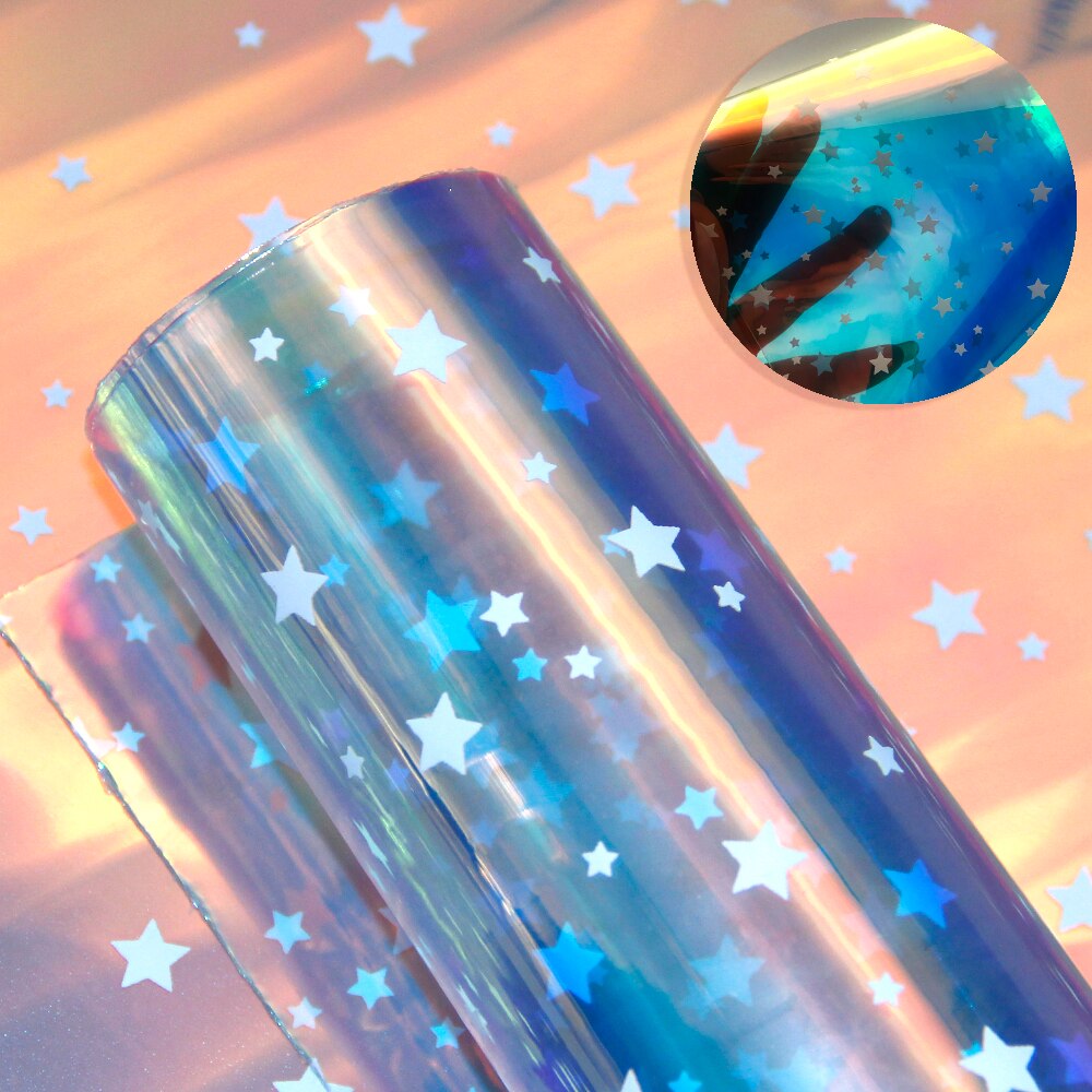 20*34cm Transparent Holographic PVC Sheet Geometric Clear Vinyl Sheet DIY Craft,1Yc7203: 1089693007