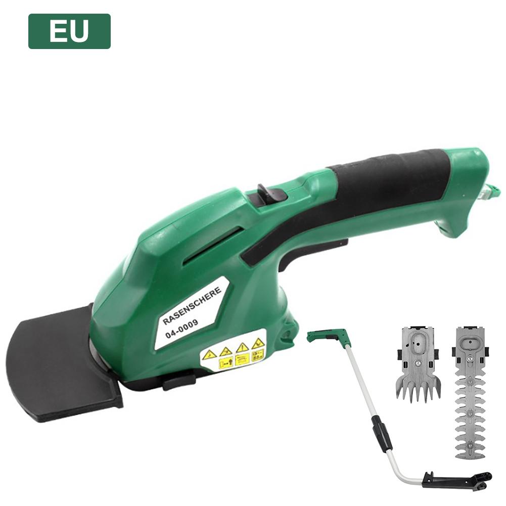 Trådløs plæneklipper håndholdt hækbusk us/eu stik havetrimmer elektrisk multifunktionsplæneklipper med forlængerhåndtag