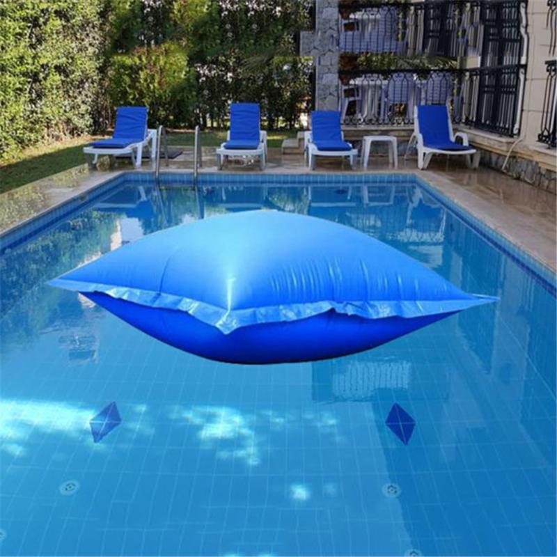 Almohada de aire para piscina, cojín inflable a prueba de frío, cuadrado, redondo, Rectangular, flotante, de invierno