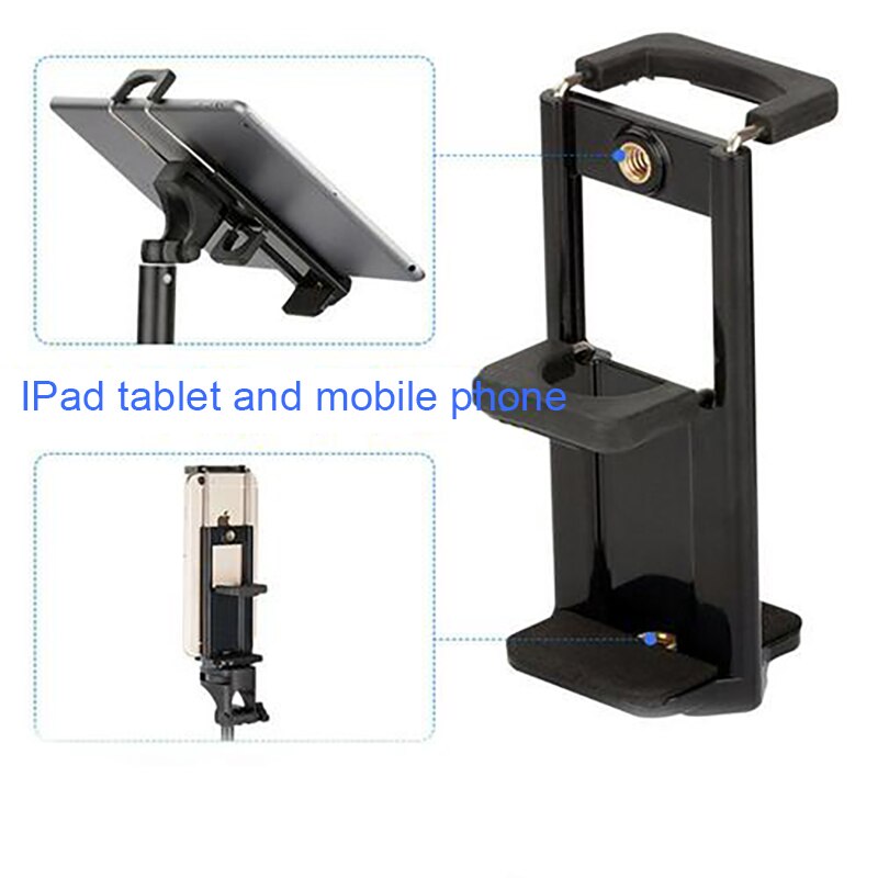 Uniwersalny statyw do telefonu profesjonalny aparat do nagrywania wideo stojak fotograficzny do Xiaomi HUAWEI IPhone aluminiowy Tripode podróżny: ipad dual use clip