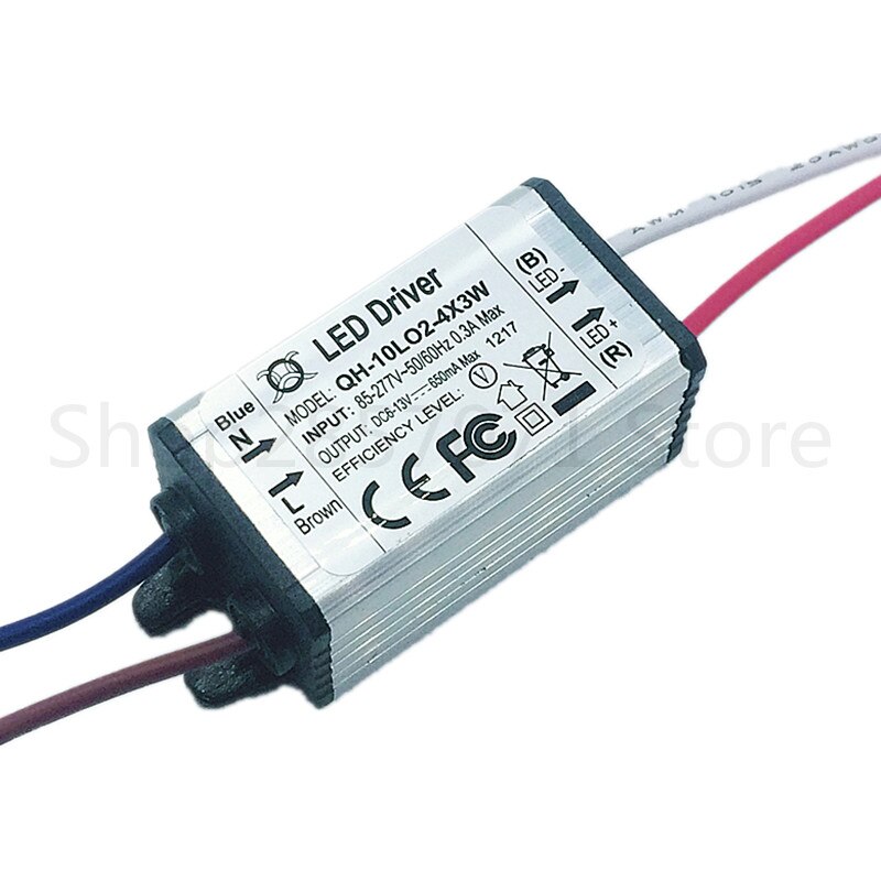 Ip65 10w ac85-277v led driver 2-4 x 3w 600ma dc6-13v led strømforsyning konstantstrøm loftlampe