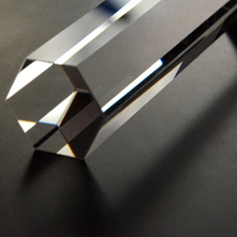 Prisma Hexagonal óptico para fotografía, reflejo de siete colores, luz solar, 15X62mm, guía de luz, Prisma, experimento de física