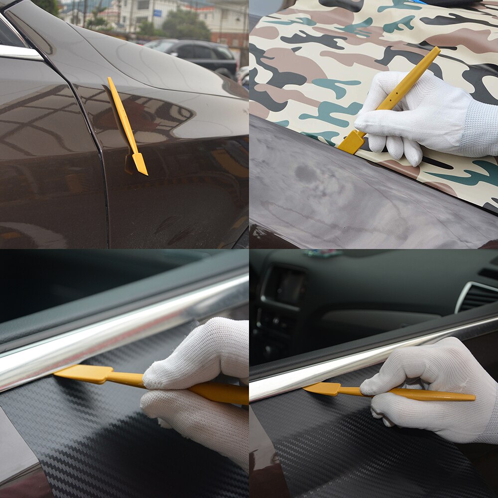 FOSHIO 4pcs Car Vinyl Film Wrap Micro Stick Magnet Squeegee Scraper Car Sticker Styling Tool Window Tint Wrapping Install Tool