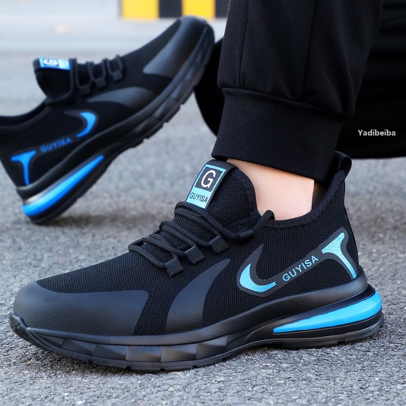 Men Safety Shoes Steel Toe Indestructible Man Work Safety Boots Anti-Smash Construction Anti-puncture Male Breathable Sneakers