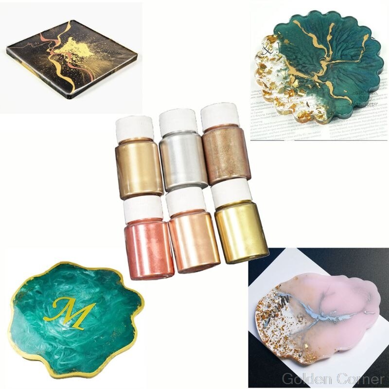 10g Metal Mirror Marble Metallic Resin Pigment Kit Resin Dye Jewelry Making Jy06 20
