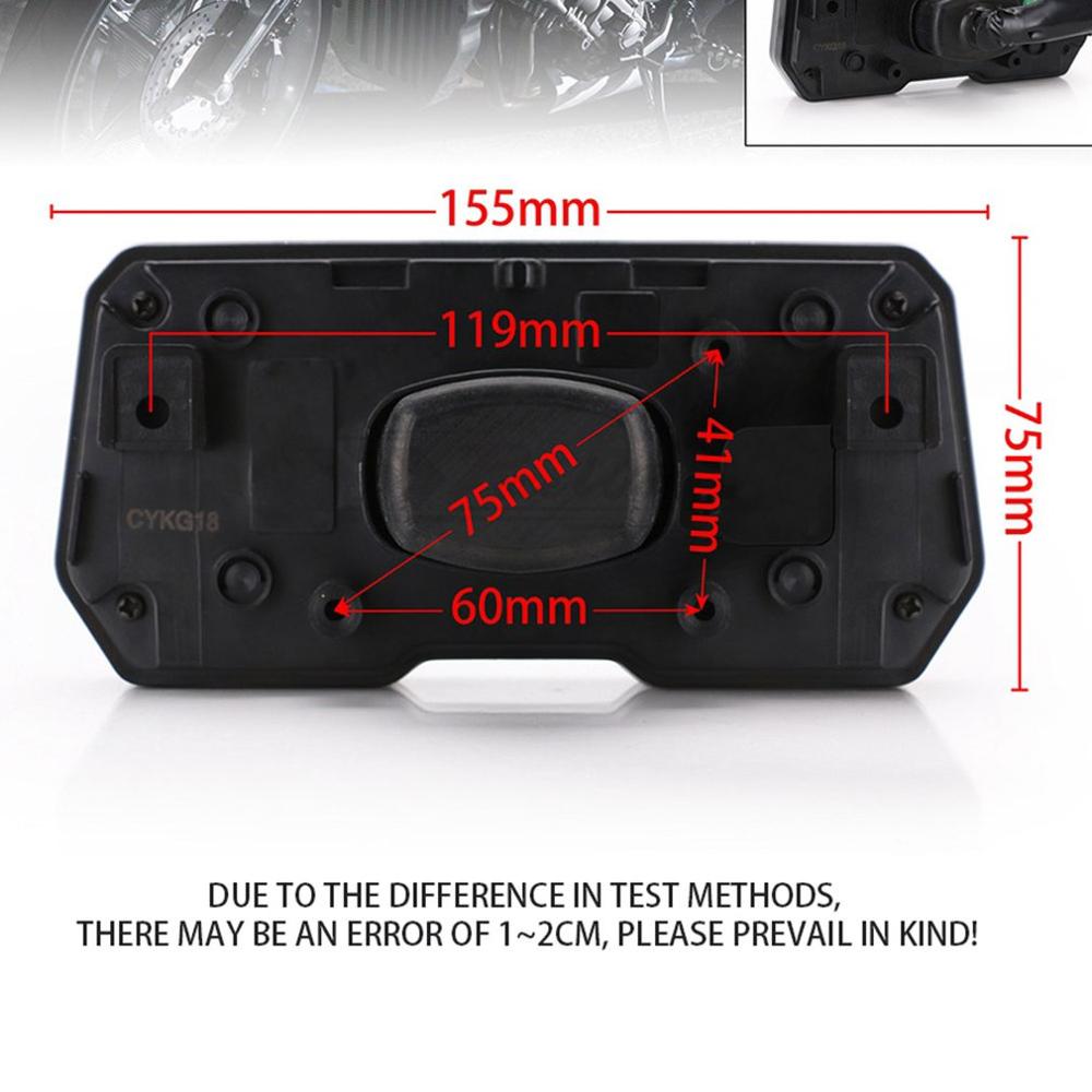 12000RPM 6 Gear Universal Motorcycle LCD Digital Speedometer Odometer Backlight Motorcycle Odometer for 1,2,4 Cylinders Meter