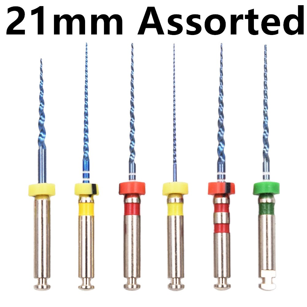 Zahnwurzelkanal Dateien 02 04 06 Kegel Nadeln Endodontie Dateien 25mm Nickel Titainium Zahnmedizin Instrument: 21mm sortiert
