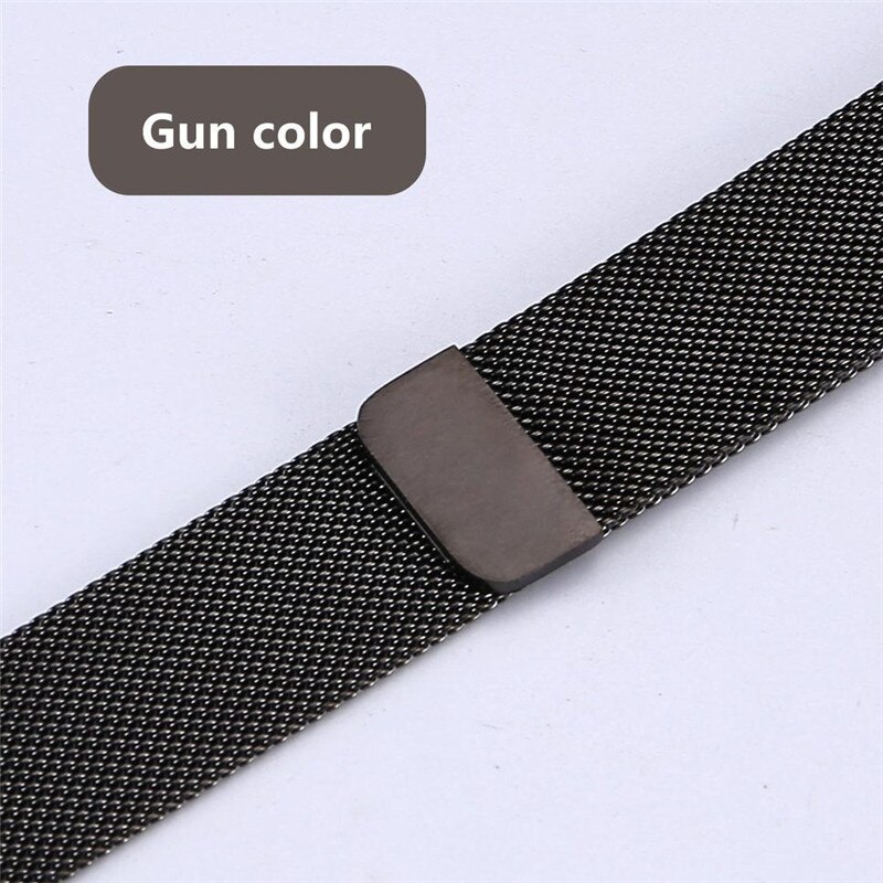 Metal Strap for Apple Watch Series 5 4 3 2 1 38mm 40mm 42mm 44mm Stainless Steel Wrist Strap Bracelet for iWatch Accessories: Gun Gray / 38mm 40mm