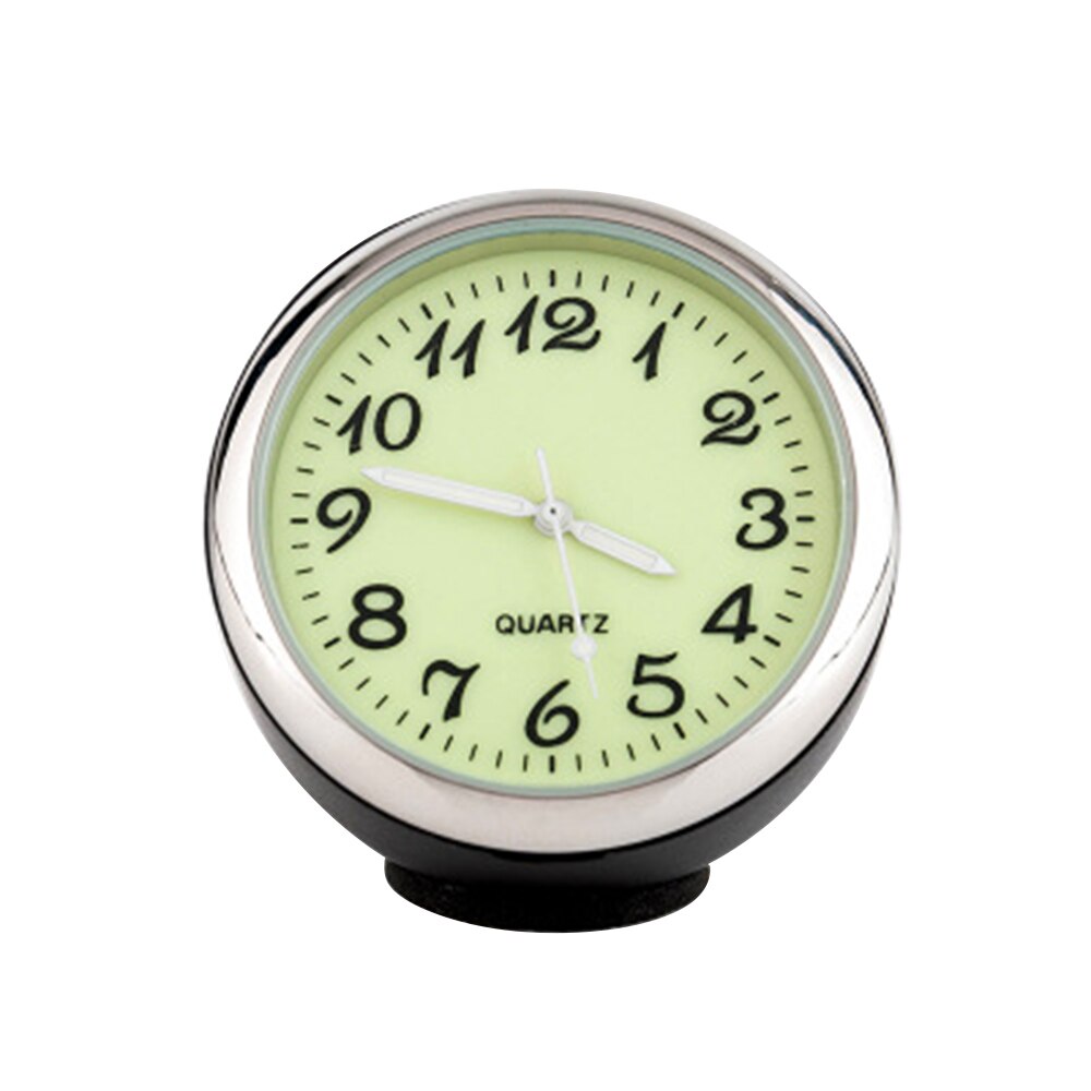 Mini Car Clock Luminous Mechanics Quartz Clock Car Watch Digital Pointer Automobile Thermometer Hygrometer Car Ornament: time