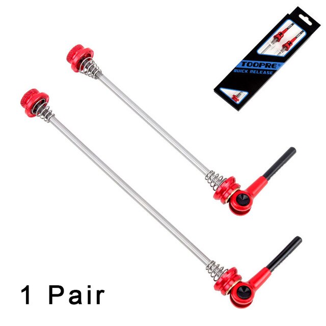 Titanium Alloy DIY MTB Road Bike Quick Release Skewers Elongated Shaft Wheel Hub Lever Upgrade Replacement: Red
