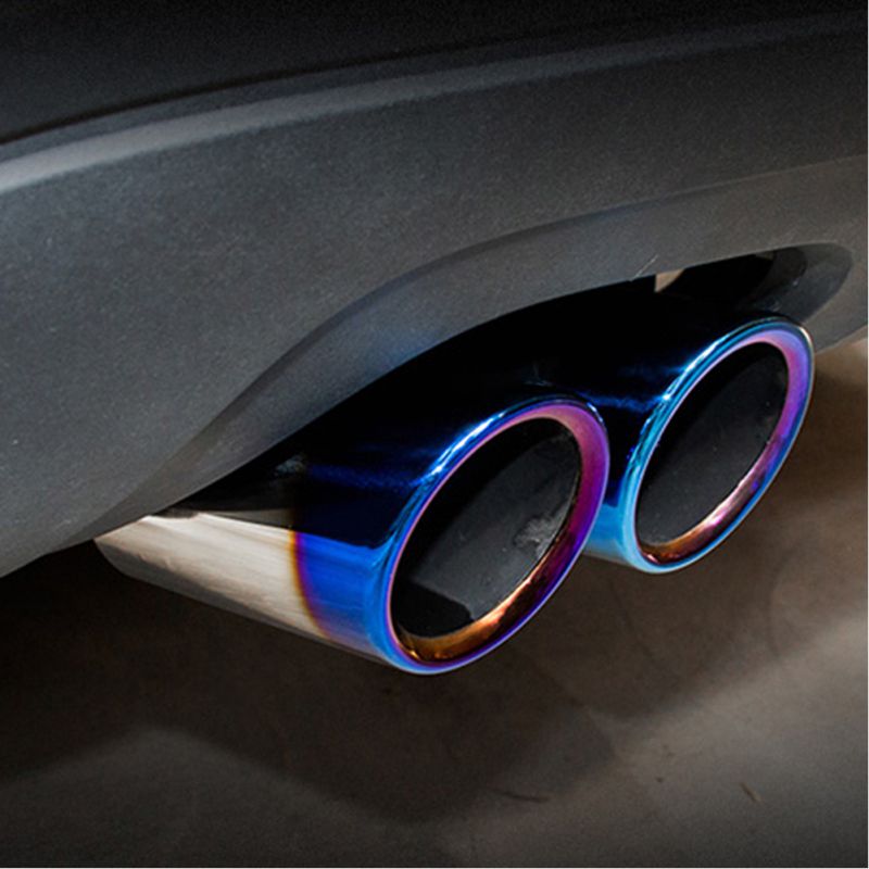 Tubo de escape de acero inoxidable de 66-84mm para accesorios de automóviles, silenciador trasero, tapa de Punta trasera