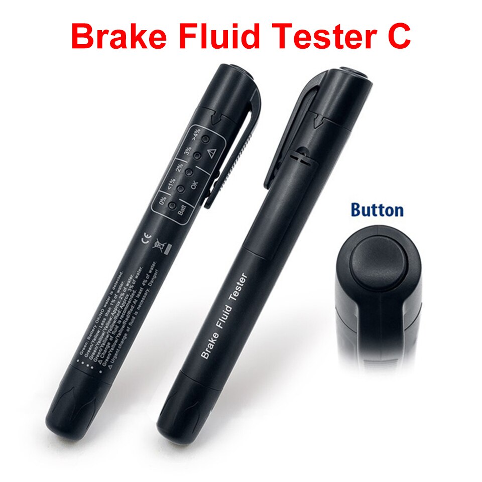 Auto Car Brake Fluid Tester Check Fluid 5LED Indicator For DOT3/DOT4/DOT5.1 Car Diagnostics Testing Automotive Pen: brake fluid tester