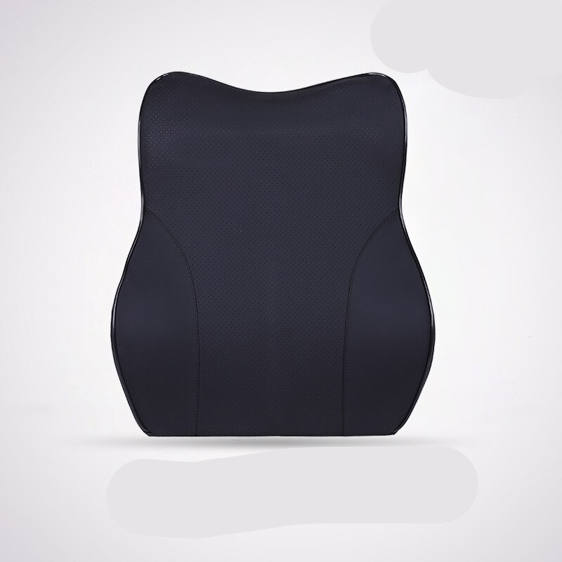 Auto Hoofdsteun Lendensteun Set Traagschuim Auto Kussen Nek Kussen Trage Rebound Auto Kussen Taille Pad: black1