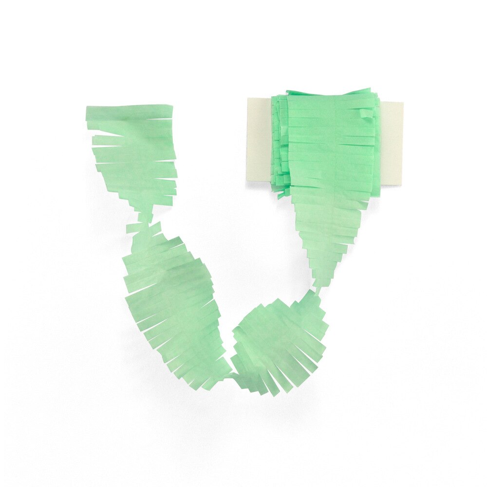 3M Fringed Party Streamers Tissue Paper Garland DIY Fringe Curtain Banners Photo Backdrop Wedding Birthday Shower Decoration: A16 Mint Green