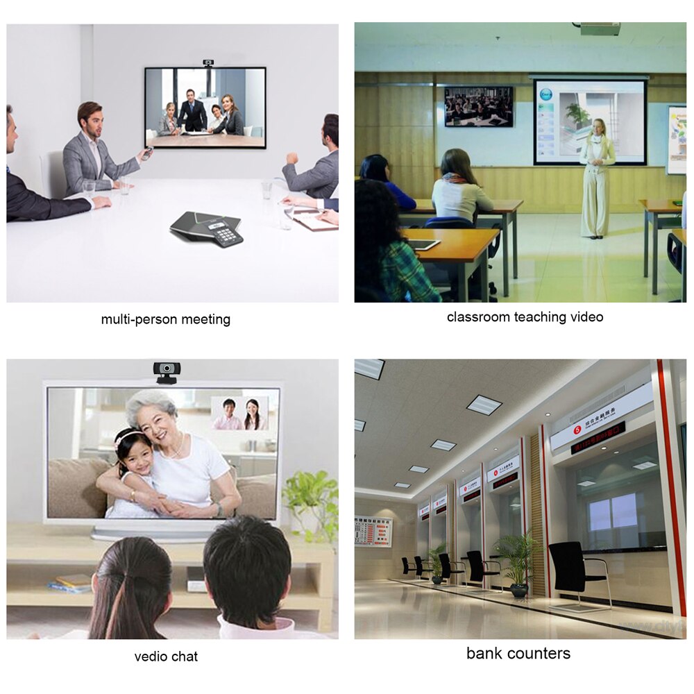 1080P Web Camera HD Webcam Desktop Laptop USB2.0 720P Web Cam Built-in Mic for Live Broadcasting Video Calling Online Lesson