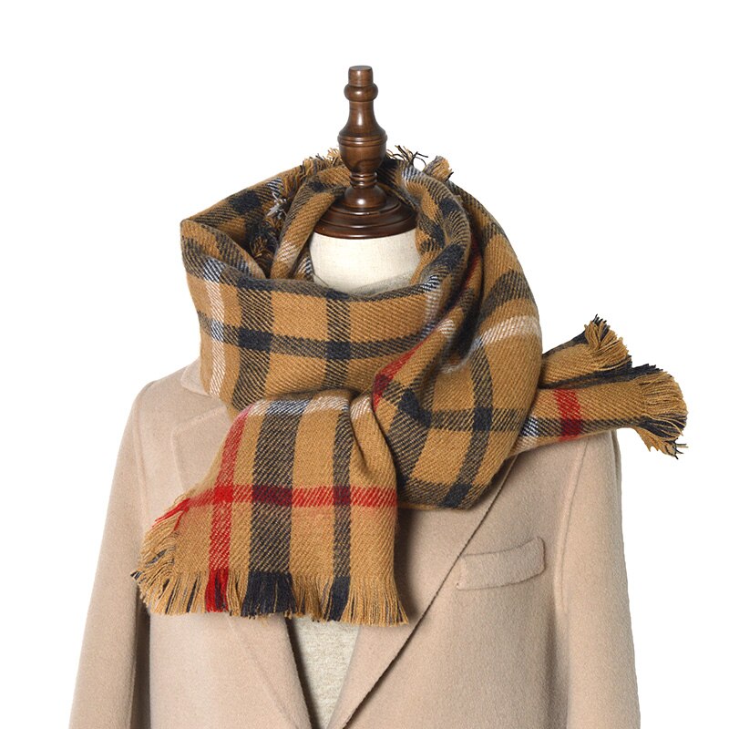 2020 nowy klasyczny szalik markowy szkocka krata mężczyźni i kobiety zimowy szalik ciepły szalik moda szalik na co dzień imitacja kaszmiru