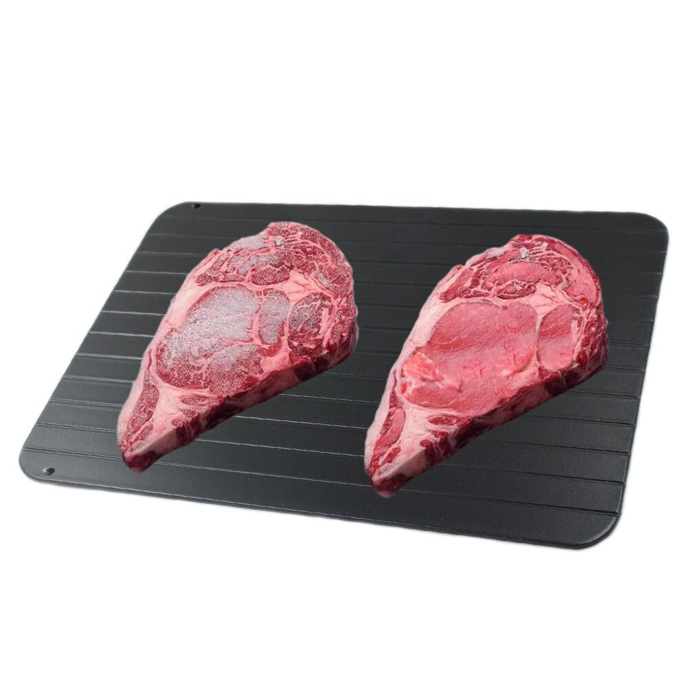 Quick defrosting tray magic metal plate safe defrosting tray quick defrosting meat fish sea food kitchen cooking gadget t