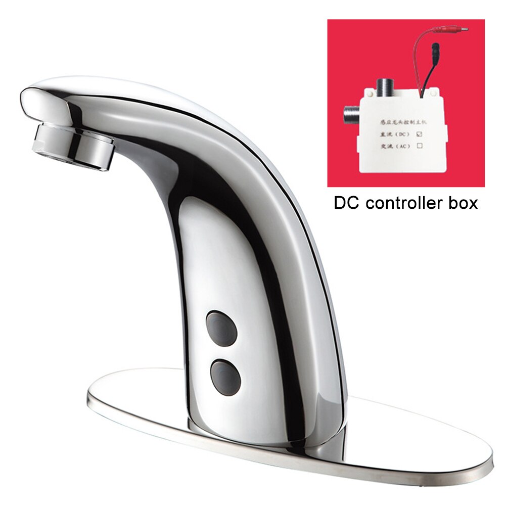 Sink Cold Water Tap Basin Automatic Infrared Sensor Faucet Modern Bathroom Home Splash Proof Touch Free Copper Inductive