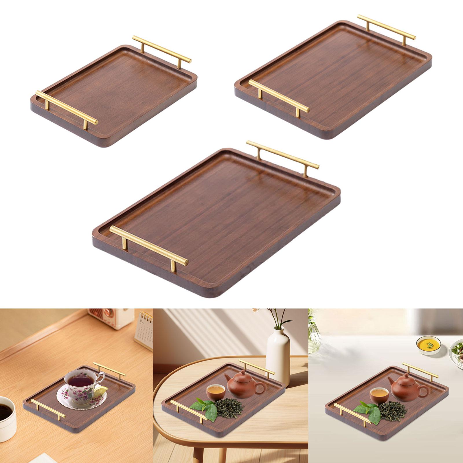 Holz Serviert ablett mit Griffen Brett Snacks Platte Holzplatte Couch tisch Tablett für Party Hochzeit Tisch dekor Theke essen