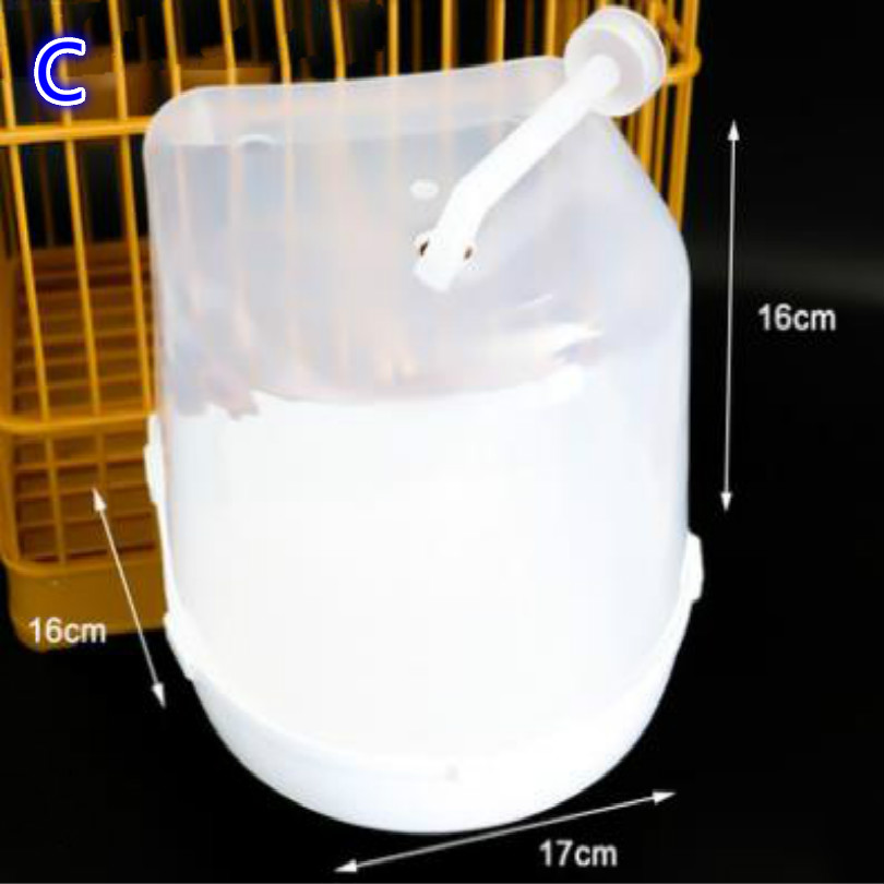 WHITE transparent bird bath birdbath bird baths birds accessoires: C