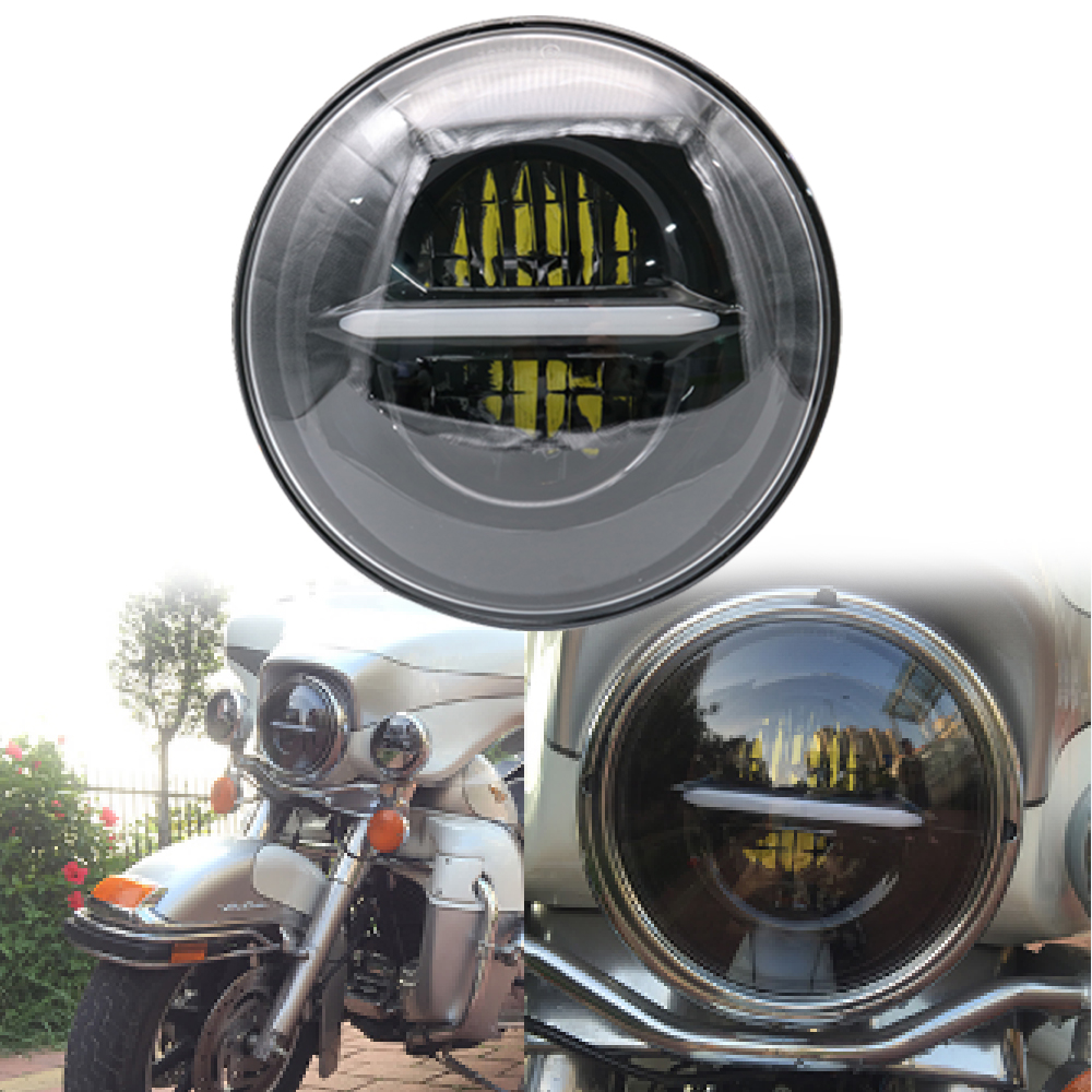 Motorrad Zubehör 7 "Winkel Auge Scheinwerfer Für Harley Softail touren Straße König Straße gleiten Motor- 7 Zoll Runde LED scheinwerfer