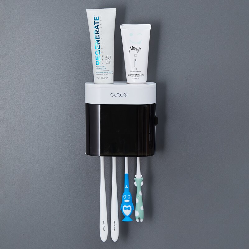 Guret multifunktions automatisk tandpasta klemme støvtæt tandbørsteholder med magnetisk låg til badeværelset tilbehørssæt: Default Title