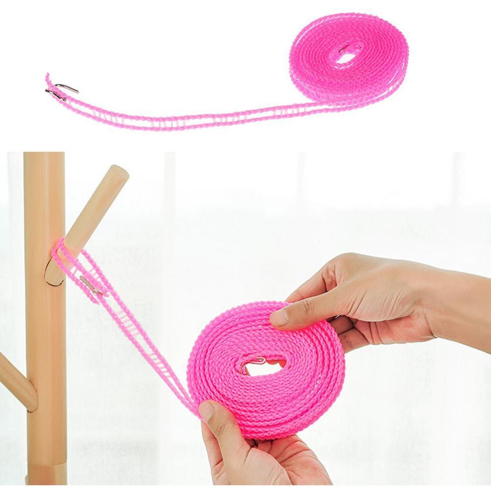 Hek 5 meter winddichte waslijn japanse stijl waslijn haak touwstructuur touw trapeziumvormig met drogen antislip  a4 r 7