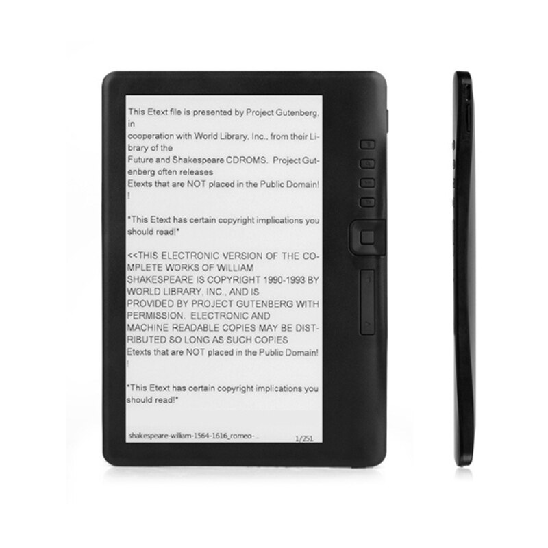 7 Inch Ebook Reader E-Ink Lcd Kleur Sn Smart Met Hd Resolutie Digitale E-book Video MP3 Muziek player Ondersteunt Tf Card