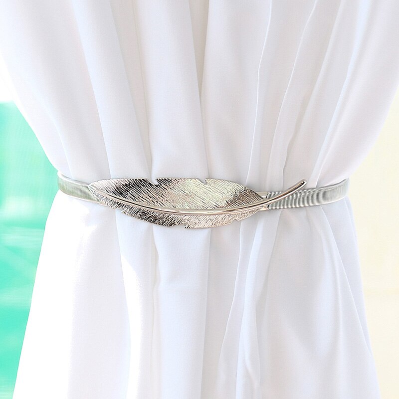 Metall Vorhang Clip Tieback Schnalle Clips Vorhang Halter Goldene Silber Farbe Blätter Bogen Elch Schnalle Krawatte Zurück Vorhang Zubehör: silver 3